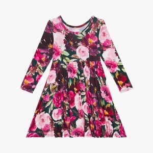 POSH PEANUT LONG SLEEVE BASIC TWIRL DRESS | ZELDA 10-24 months